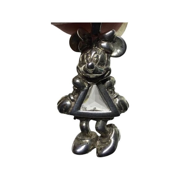 Vintage Disney Minnie Mouse 925 Silver Pendant w Birthstone - Picture 3 of 6